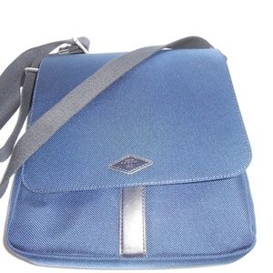 Fossil Trevor NS City Messenger Bag Navy Blue